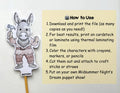 Midsummer Night’s Dream Paper Puppets ｜Shakespeare Coloring Craft , Printable Drama Activity for Kids, Classroom or Homeschool