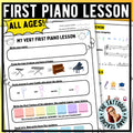 First Piano Lesson Interview Worksheet | New Piano Student Survey | 3 Versions for All Ages