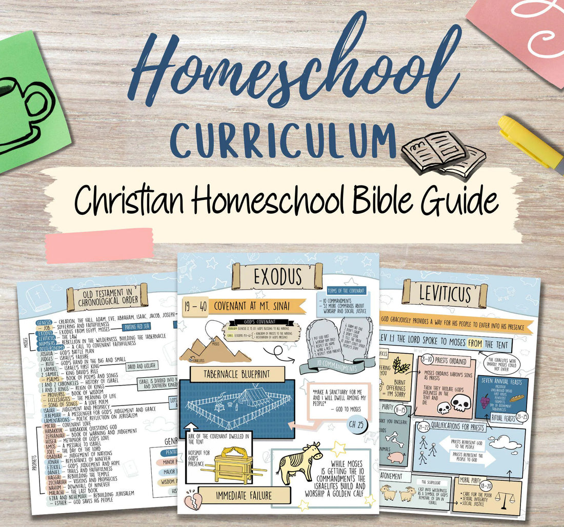 Homeschool Bible Study PDF | Christian Homeschool Curriculum | Bible Learning Pages | Kids Bible Worksheets | Scripture Printables