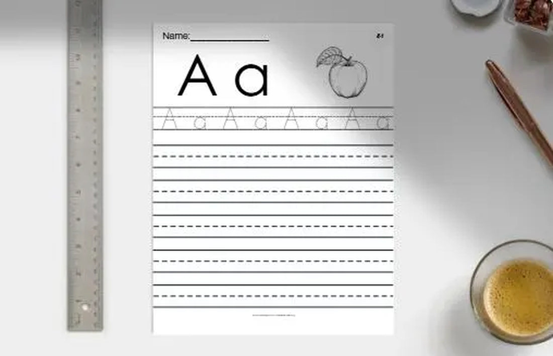 Pre-K Kindergarten 1st Grade Alphabet Tracing Worksheets | 26 Pge PDF Workbook |Uppercase Lowercase Letter Practice | Handwriting Activities