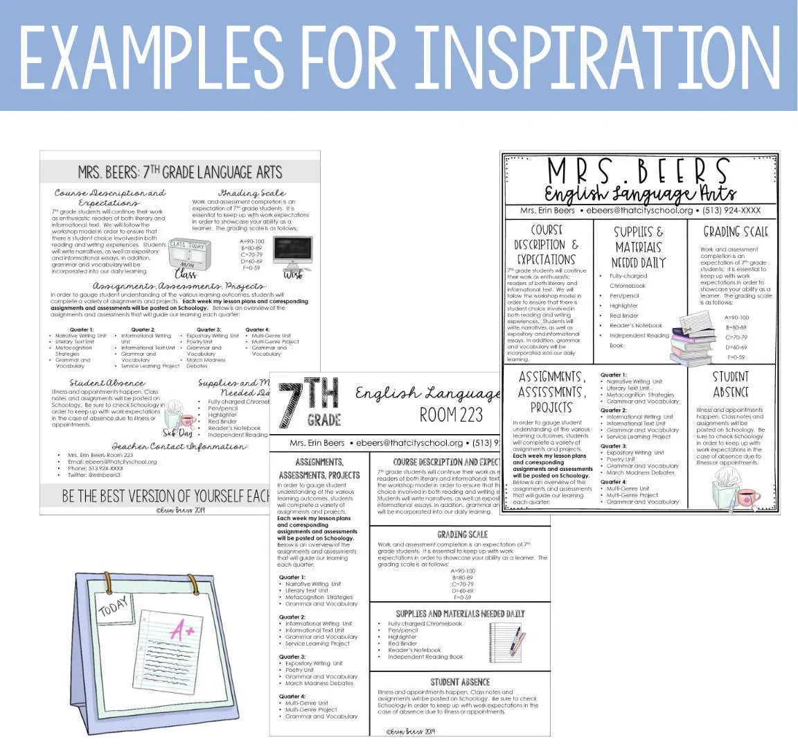 Editable Syllabus Templates for Middle School and High School