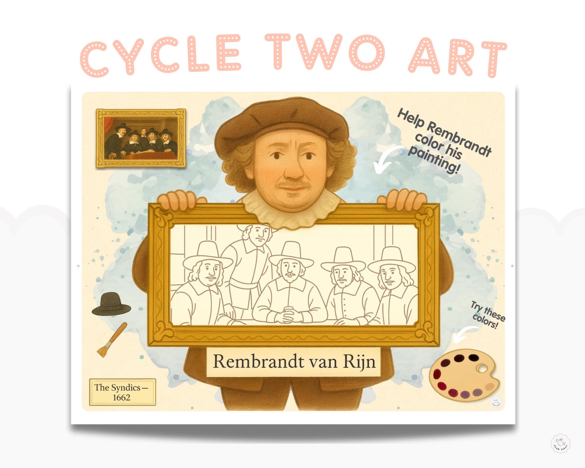 Cycle Two Art Printable Great Artists Coloring Pages Tutor Resource
