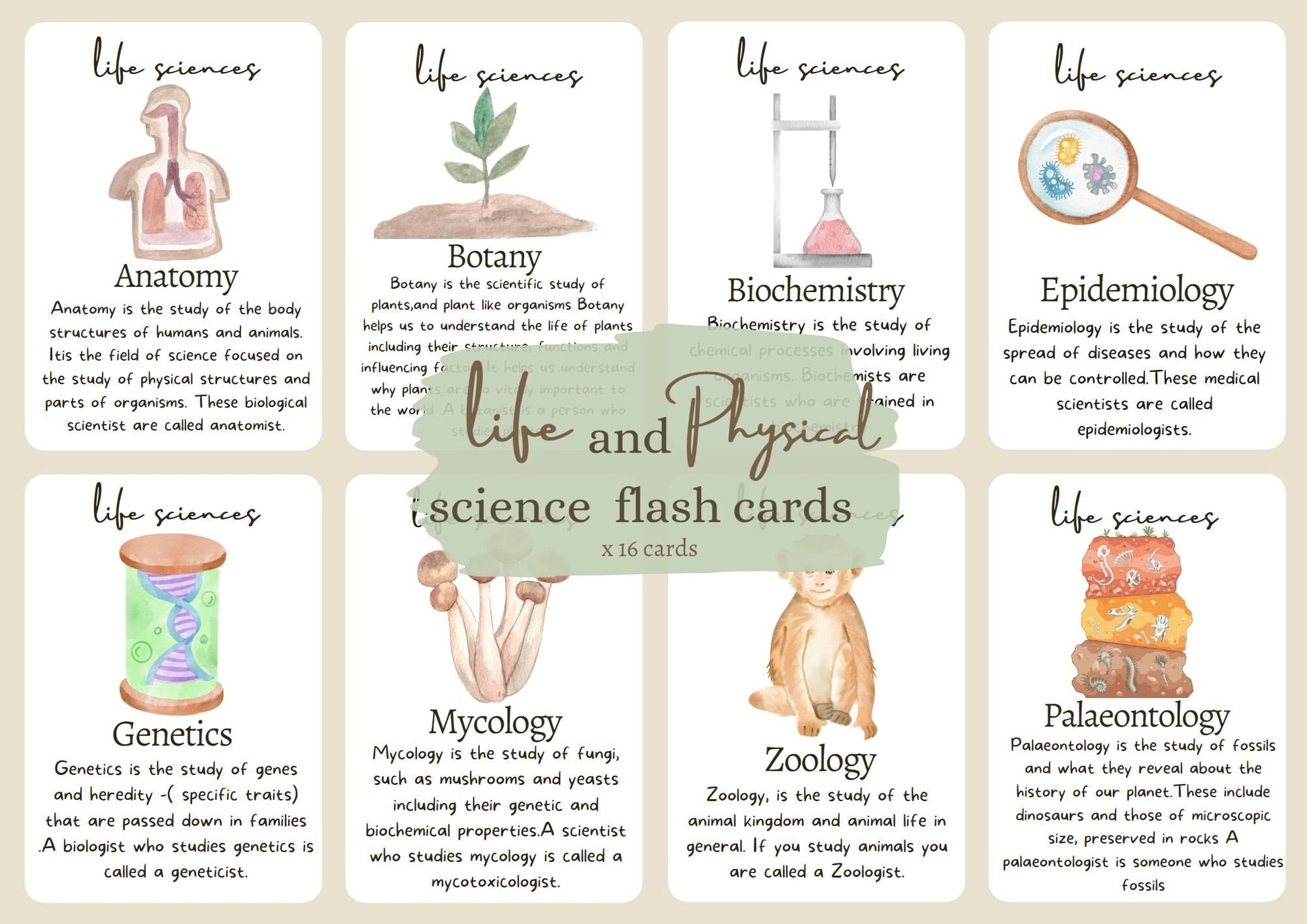 science flash cards
