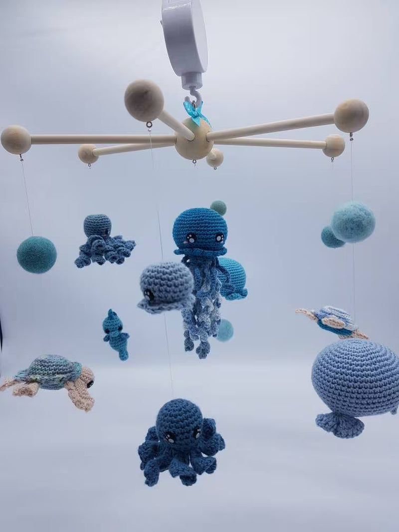 Mobile for baby turtle and octopus