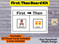 First Then Board ToolKit With Visual Cards | Printable | Autism Special Education Task Completion | Task, Routines and Rewards