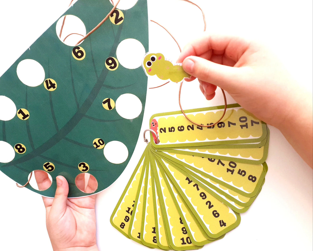 Caterpillar Treading Pattern , Fine Motor Skills, Learn numbers, Treading Game, Busy Book, Rainbow Matching, Preschool Math, Toys and Game