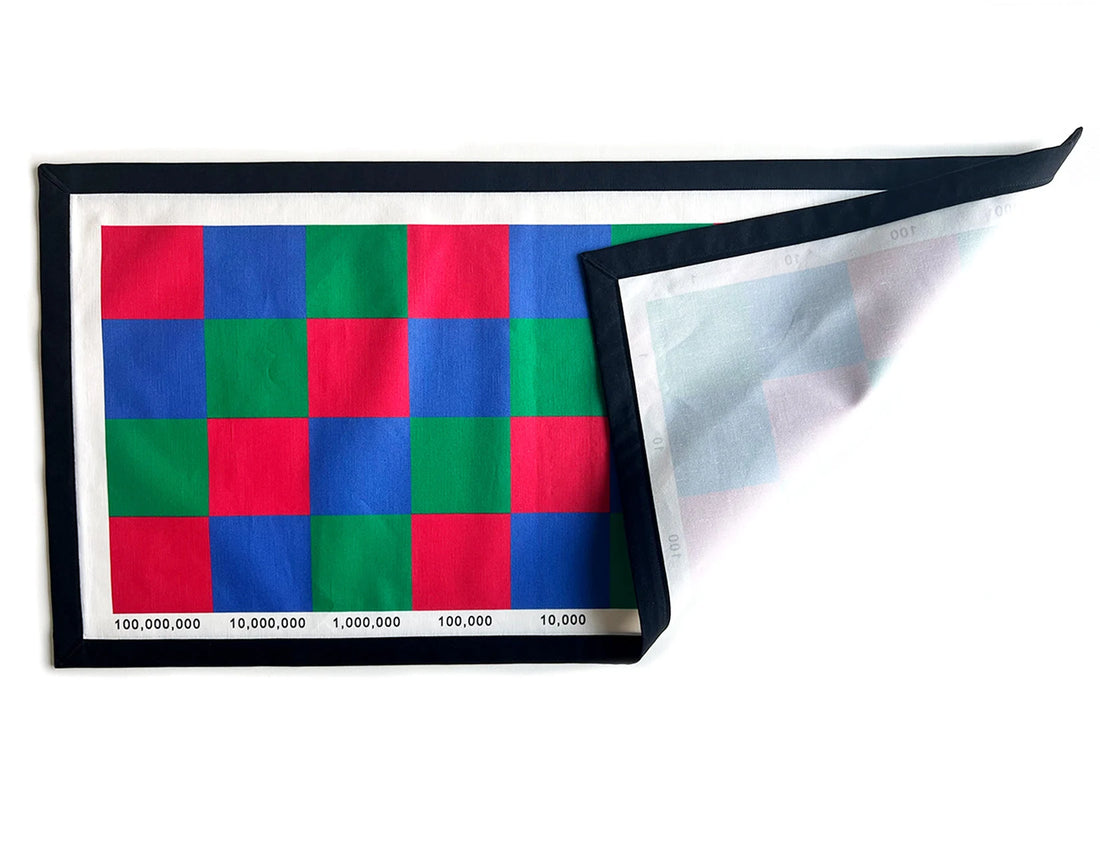 Multiplication Checkerboard Math (Printed), (Cotton Fabric) Montessori Checkerboard Mat, Montessori work mat, Montessori