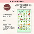 37 Vegetable Flashcards Printable, Veg Vocabulary Cards for ESL & Kids, Montessori Educational Learning Materials for Classroom Teachers PDF