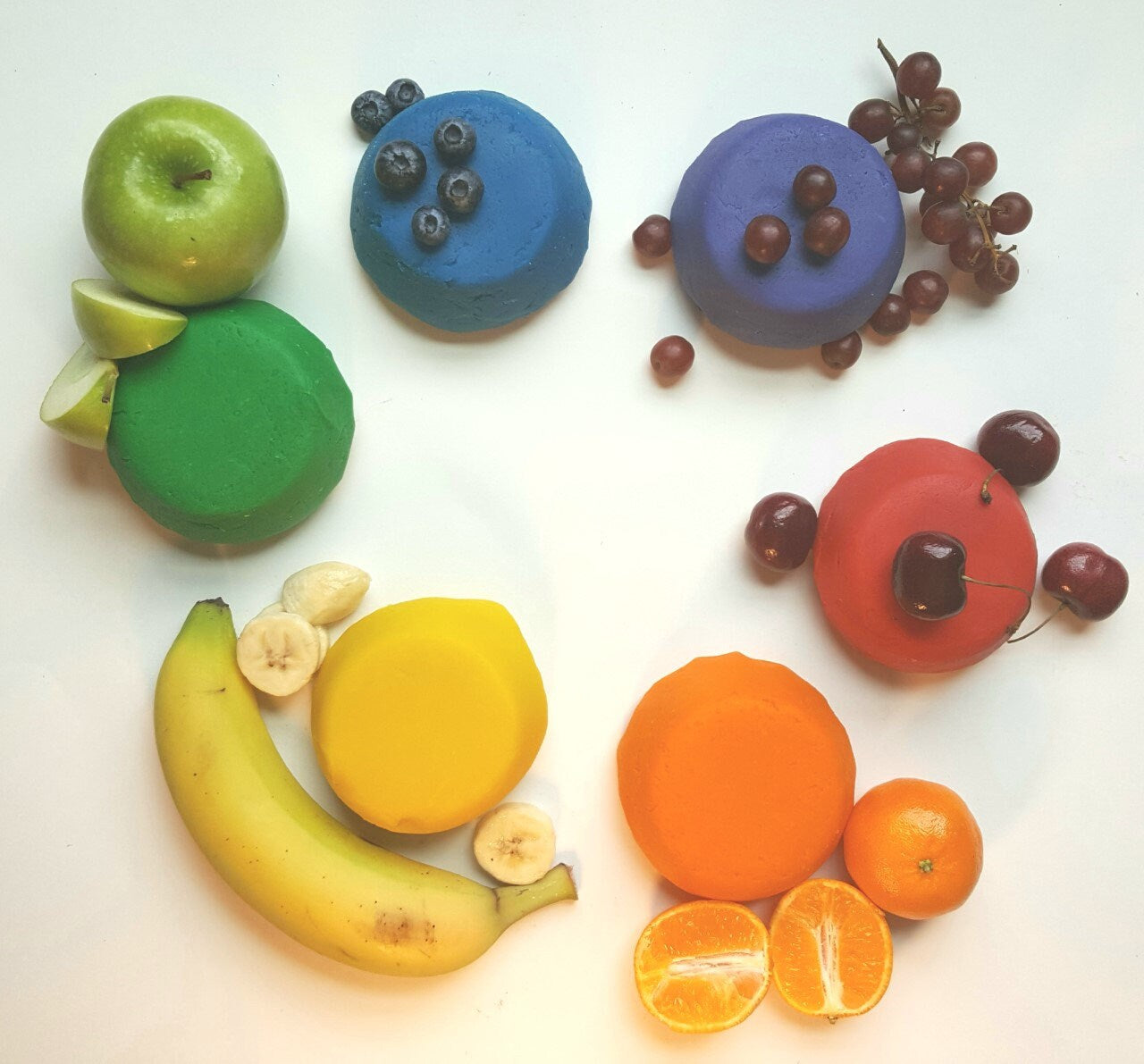 Rainbow 6-Pack Scented Playdough With Fruit Scents - Play Dough, Play Doh, Non-Toxic, Kids Childrens Birthday Party Favors, Primo, Kid Toy