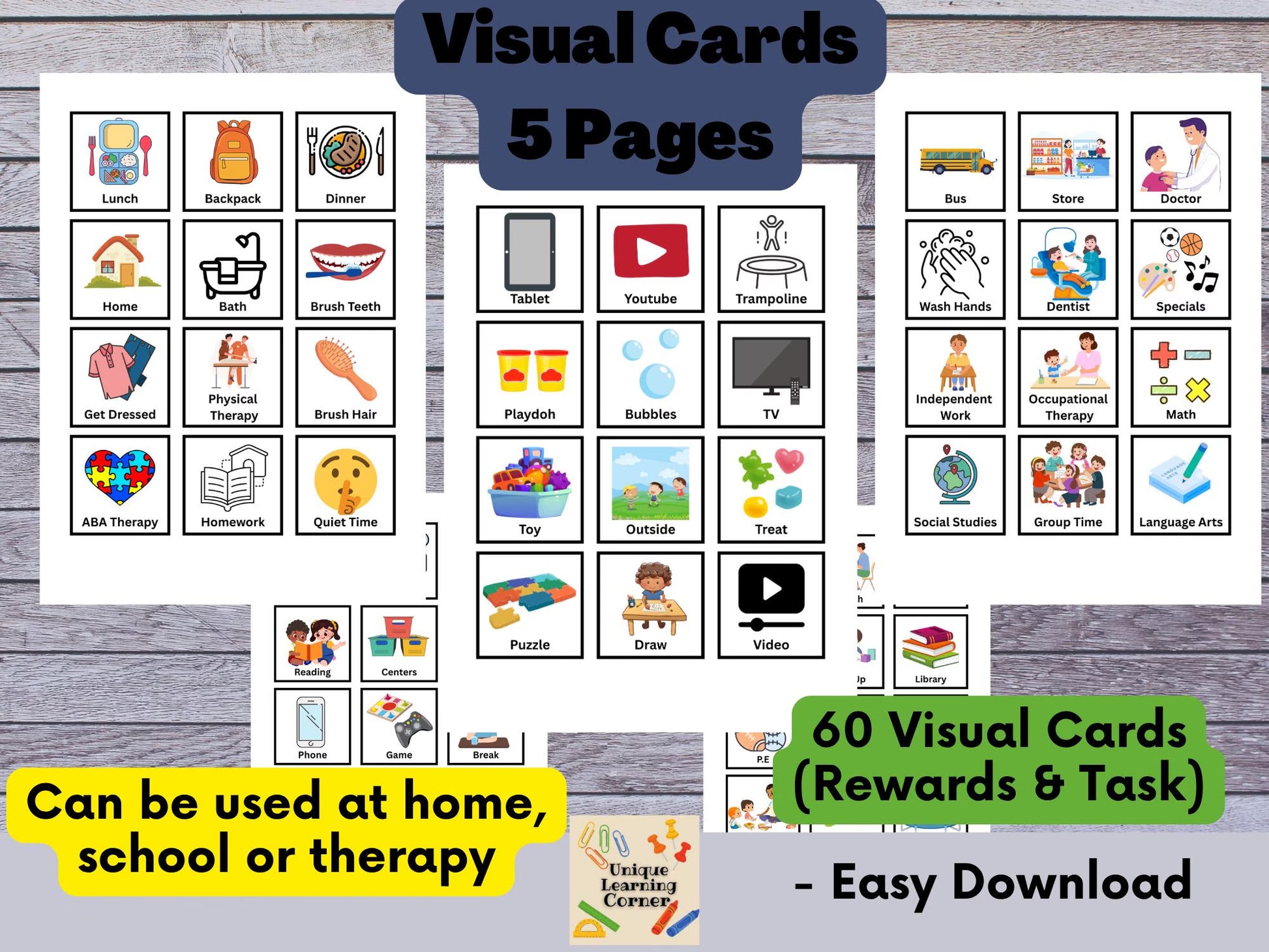 First Then Board ToolKit With Visual Cards | Printable | Autism Special Education Task Completion | Task, Routines and Rewards