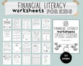 Financial Literacy Workbook for Kids, Teach Learn About Money Printable Activities for Kids, Classroom Money Activity, Allowance Tracker Kid