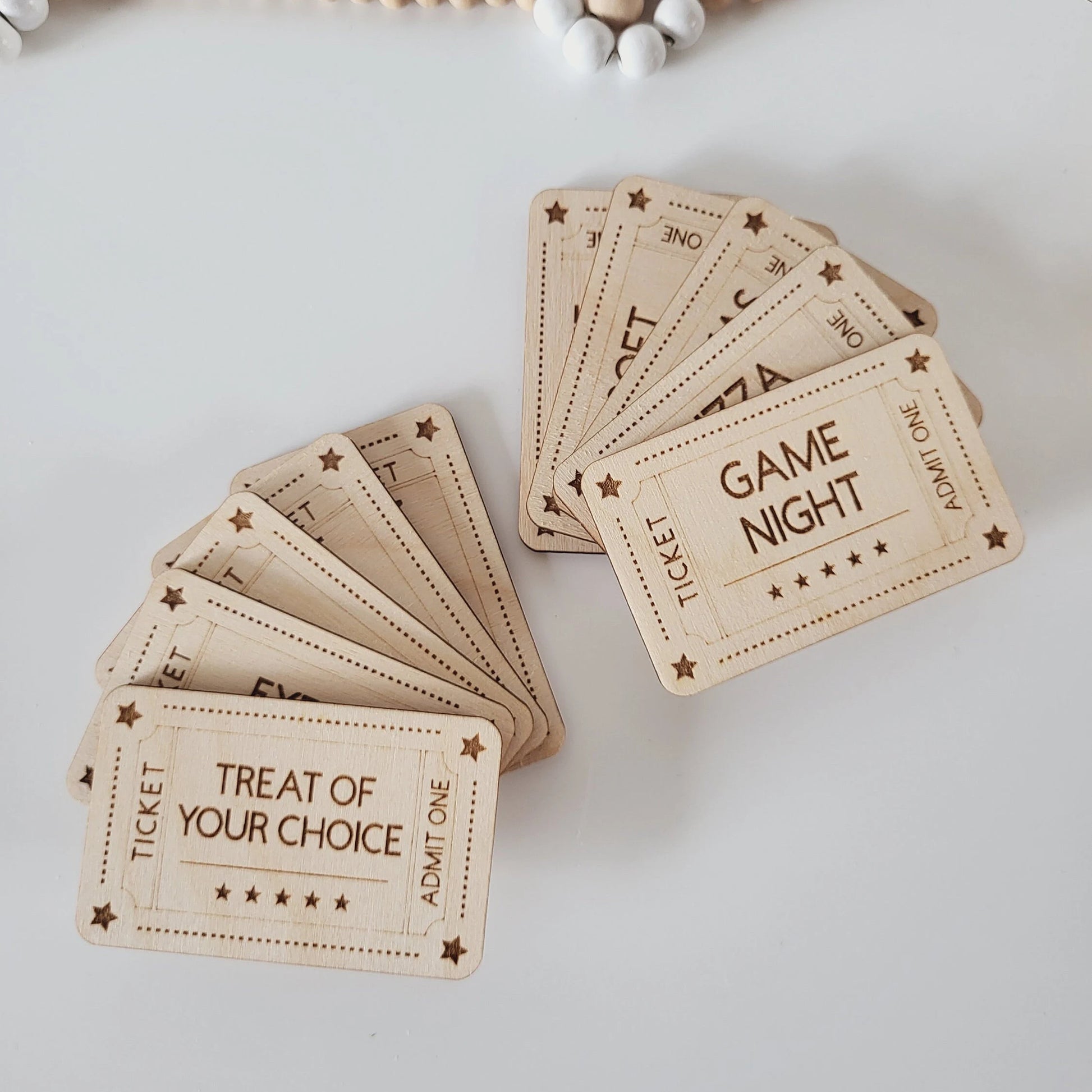 Behaviour Management Tools Wooden Token Set of Appreciation, Reward System, Children Reward Ticket System, Kids Motivational Wood Coins Gift