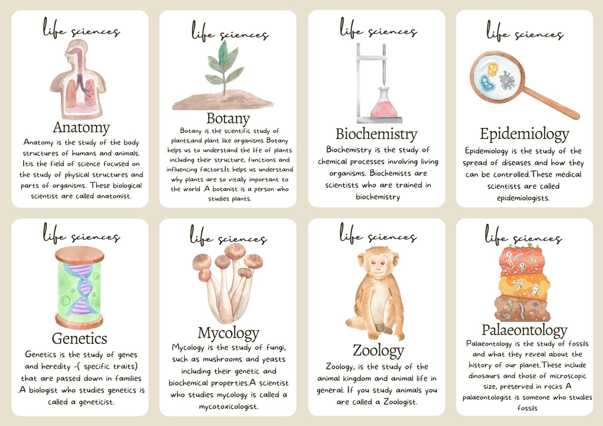 science flash cards