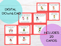 Christmas lunch box joke cards for kids, printable joke cards