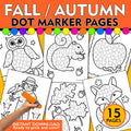 Fall Dot Marker Printable, Fall Do a Dot Activity, Dot Marker Coloring Pages, Fine Motor Activity, Preschool Skills, Fall Dot Marker Sheets