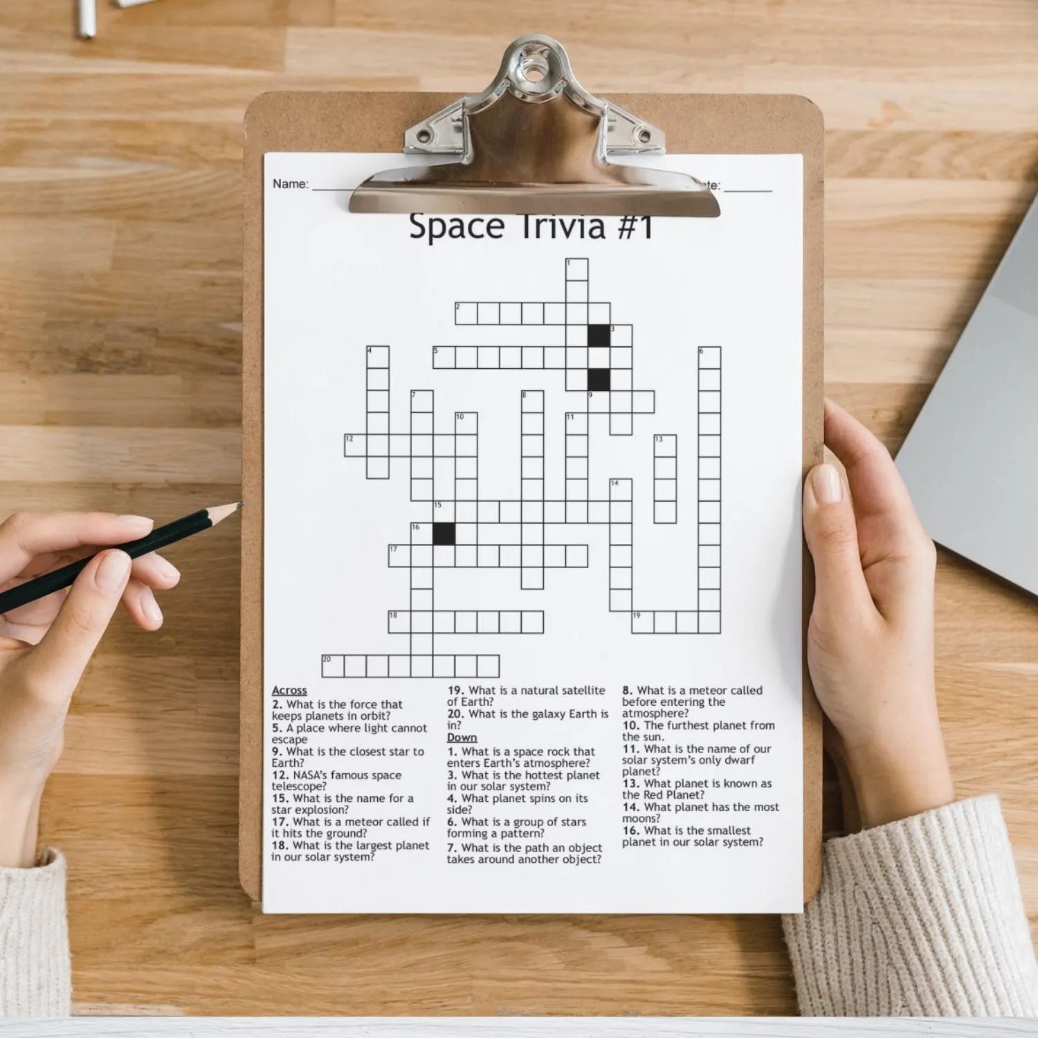 Printable STEM Crossword Puzzle Bundle | 20 Science, Technology, Math Puzzles with Answer Keys | Educational Classroom & Homeschool Activity