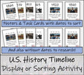 US History Timeline Display Research and Sorting Activity