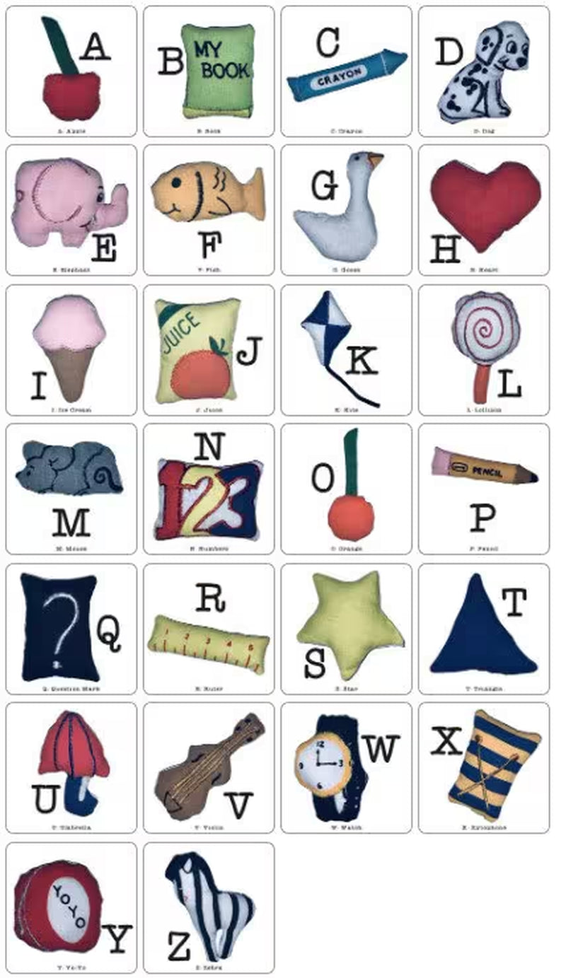 ABC Alphabet Wall Hanging (Red) Educational Chart Toddler Preschoolers