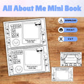 All About Me Printable Activity For Kids, Homeschool Printable, Coloring Keepsake, All About Me Minibook, Back to School Printable
