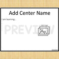 Editable Center Signs With Learning Objectives and Images | Preschool, Pre-K, Kindergarten, Daycare & Early Education Center Signs