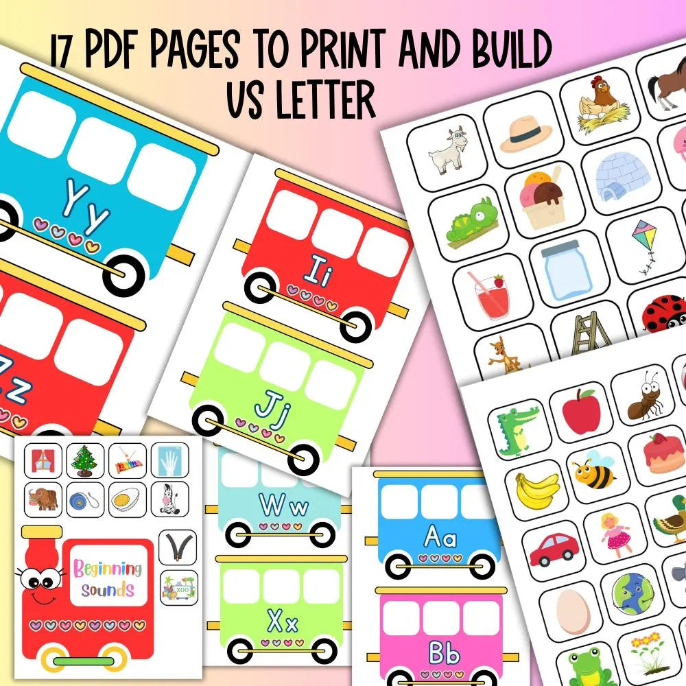 Beginning sounds activity, Preschool curriculum, Interactive wall poster for preschool, homeschool , kindergarten, toddler matching activity