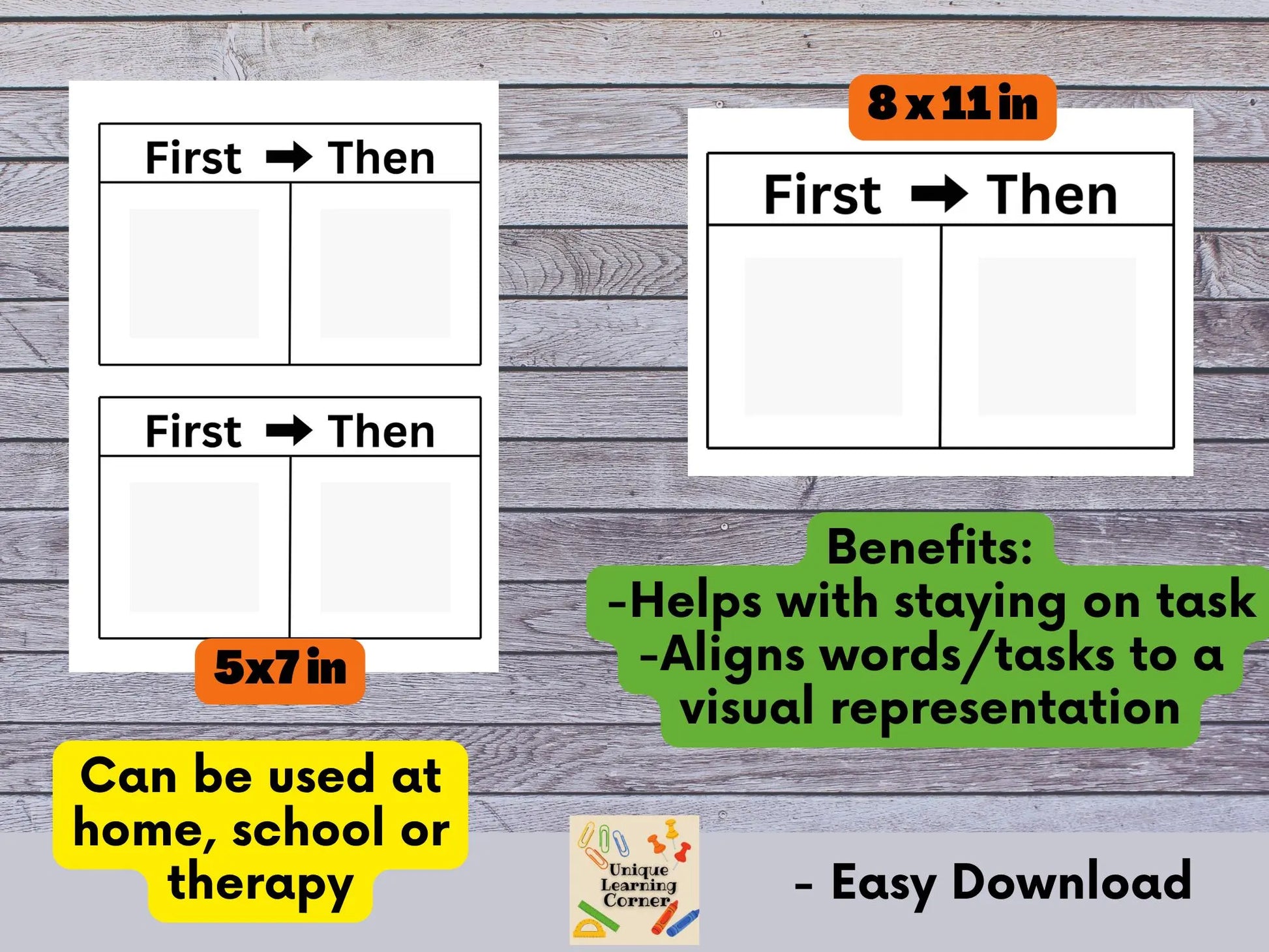 First Then Board ToolKit With Visual Cards | Printable | Autism Special Education Task Completion | Task, Routines and Rewards