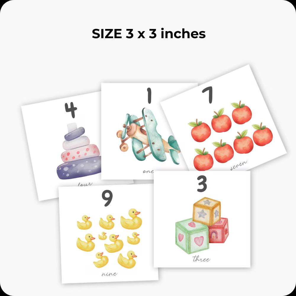 Montessori Flashcards Bundle | ABC Alphabet + Numbers 1–10 | Printable Preschool Learning Cards | Educational Kids Wall Decor