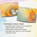 Waldorf Seasonal Verse Cards by Month, digital cards, homeschool Steiner, Waldorf teacher cards, seasonal table decorations, waldorf home
