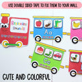 Beginning sounds activity, Preschool curriculum, Interactive wall poster for preschool, homeschool , kindergarten, toddler matching activity