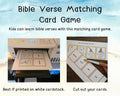 Bible Verse Matching Card Game, Kids Bible Verses Activity, VBS Printables, Sunday School Bible Verse Learning, Kids Bible Games