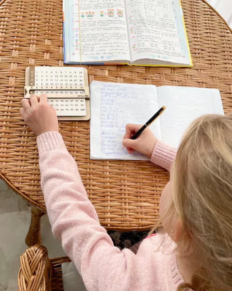 Multiplication Chart by 12 - Wooden Education Multiplication Board with Viewer Window - Homeschool Supplies - Back to school / Easter Gift