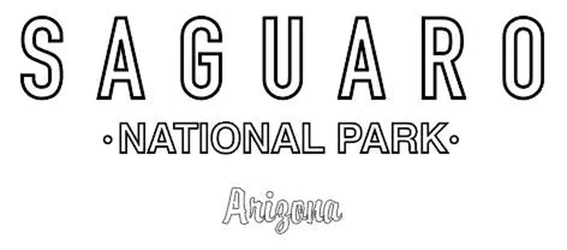 Saguaro National Park Coloring Sheet (8.5"x11")