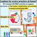 August Back to School Occupational Therapy Preschool Fine Motor Skills: OT Preschool Tracing, Scissor Skill, & Counting Worksheets For Kids