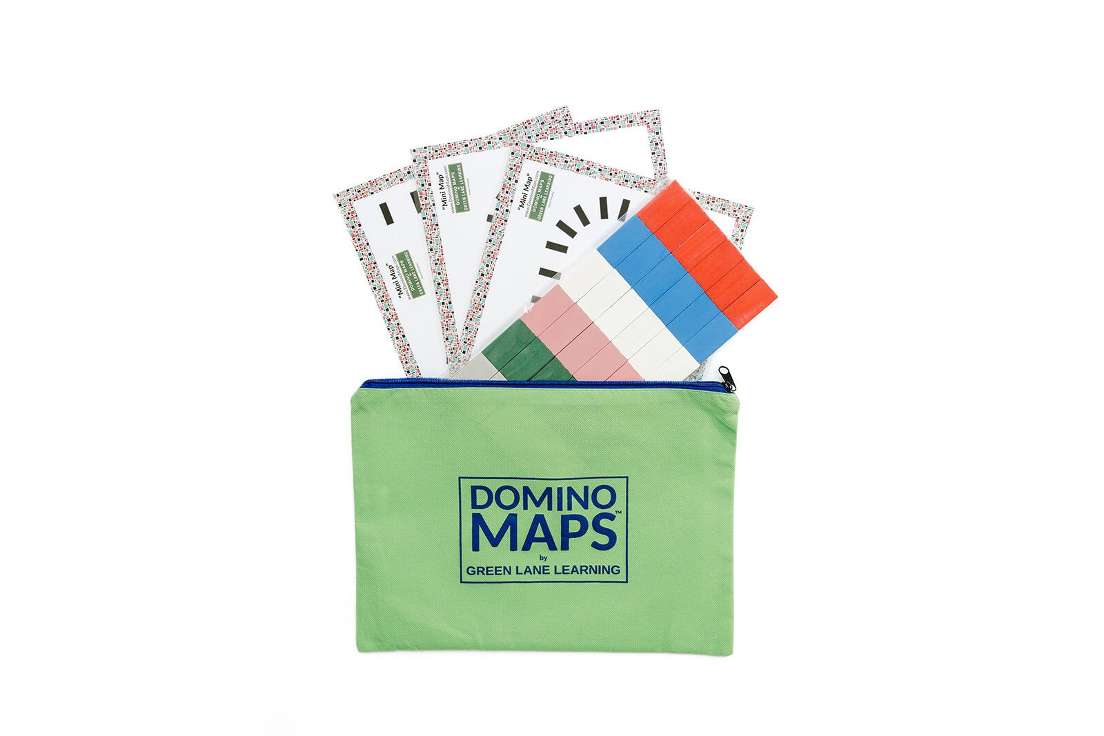 Montessori Wooden Toys - Educational Toys - STEM Toys - Open Ended Toy - Fidget Activity - Mini Domino Map Set with Wooden Dominoes