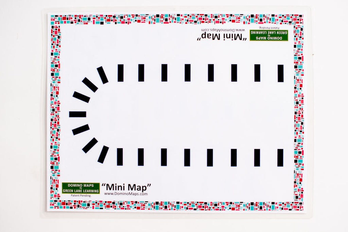 Montessori Wooden Toys - Educational Toys - STEM Toys - Open Ended Toy - Fidget Activity - Mini Domino Map Set with Wooden Dominoes