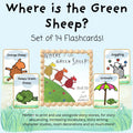Where is the Green Sheep? Flashcards - Set of 14
