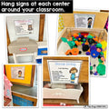 Editable Center Signs With Learning Objectives and Images | Preschool, Pre-K, Kindergarten, Daycare & Early Education Center Signs
