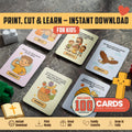 Bible Verse Memory Cards for Kids – 100 Printable Scripture Cards with Illustrations | Christian Learning Activity | Sunday School