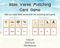 Bible Verse Matching Card Game, Kids Bible Verses Activity, VBS Printables, Sunday School Bible Verse Learning, Kids Bible Games