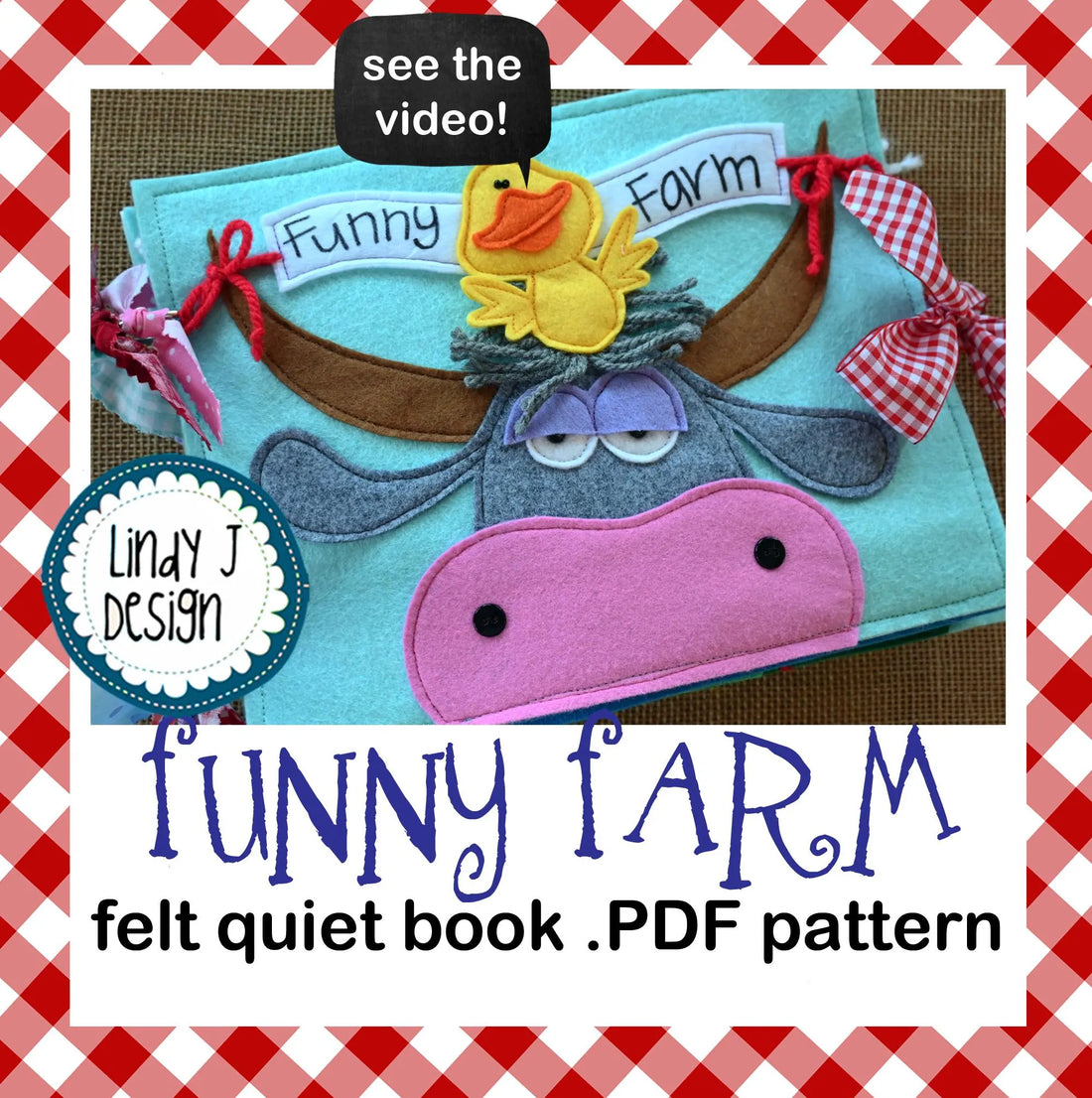 FARM Quiet BOOK PDF Pattern Felt Animal Activity Book Instructions Busy Book Sewing Pattern Barnyard Animal Book Pdf Felt Soft Book Pattern