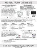 Editable Syllabus Templates for Middle School and High School