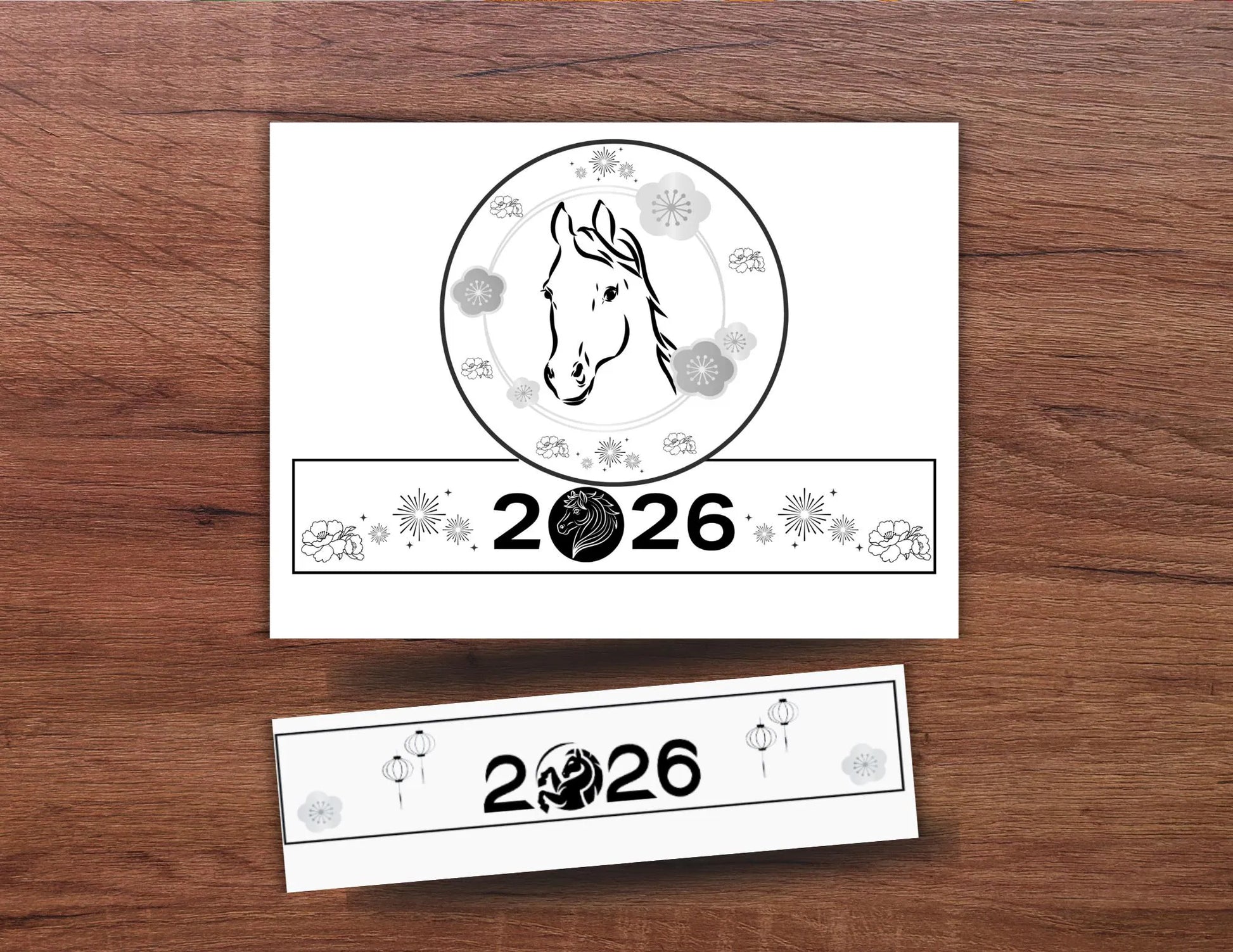 2026 Year of the Horse Lunar New Year Crowns,Printable Craft for Kids,Celebrate the Year of the Horse in 2026 perfect for Lunar New Years