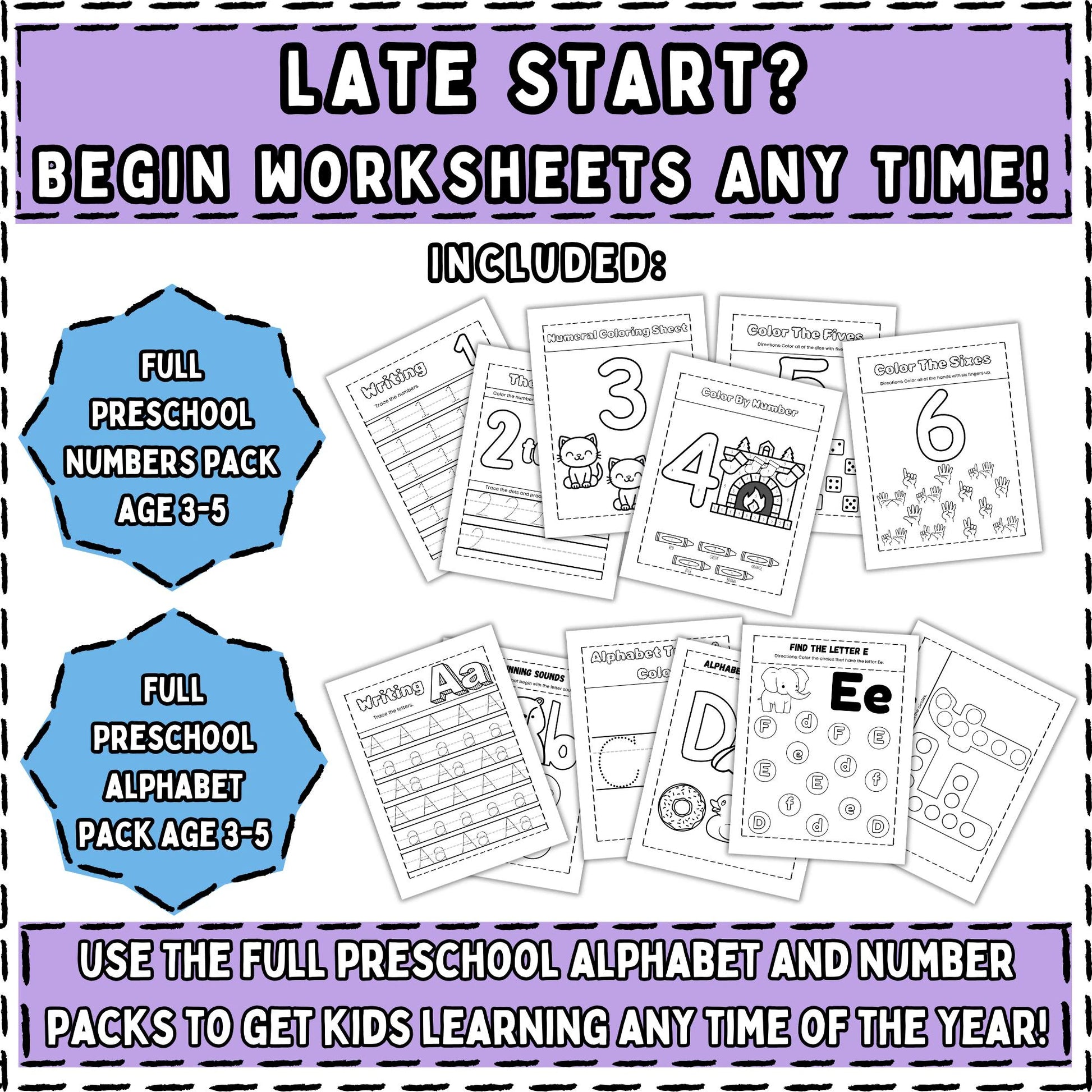 Full Year Preschool Activity Workbooks Age 3-5, Preschool Curriculum, Preschool Worksheets, Homeschool Preschool, Learning, Pre-K Activities