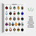 Alphabet Chart Bookface | Montessori Phonics Poster | Educational Resources | Reading | Homeschool & Kid's Room Décor | PDF JPEG | Printable