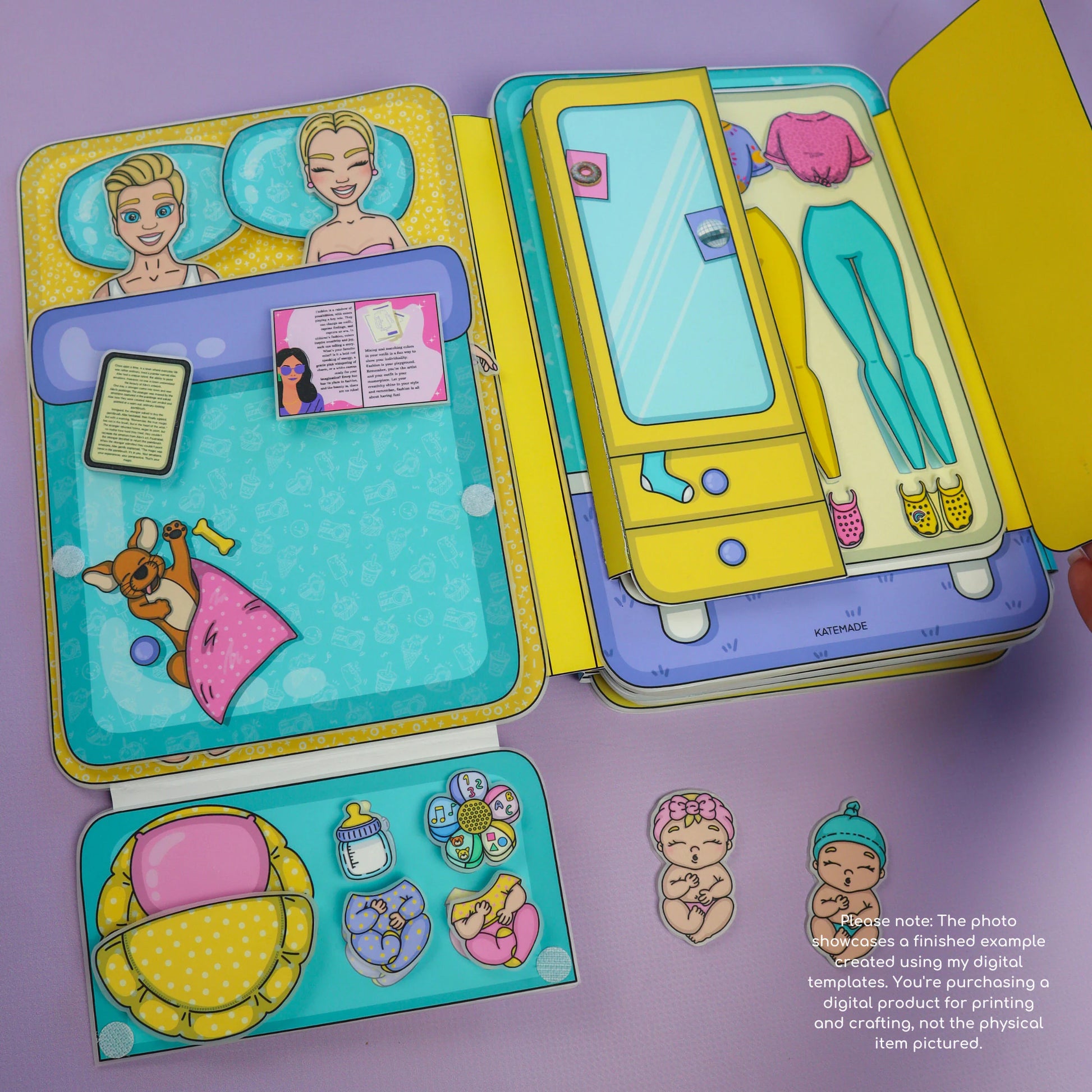 Printable DIY project Dream Dollhouse with Paper Dolls Busy Book & Activities for Kids PDF