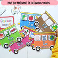 Beginning sounds activity, Preschool curriculum, Interactive wall poster for preschool, homeschool , kindergarten, toddler matching activity