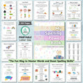 Printable Spelling Workbook for Kids | Vowels Consonants, Sight Words, Rhyming Words, Homophones | Spelling Guide | Homeschool & Classroom