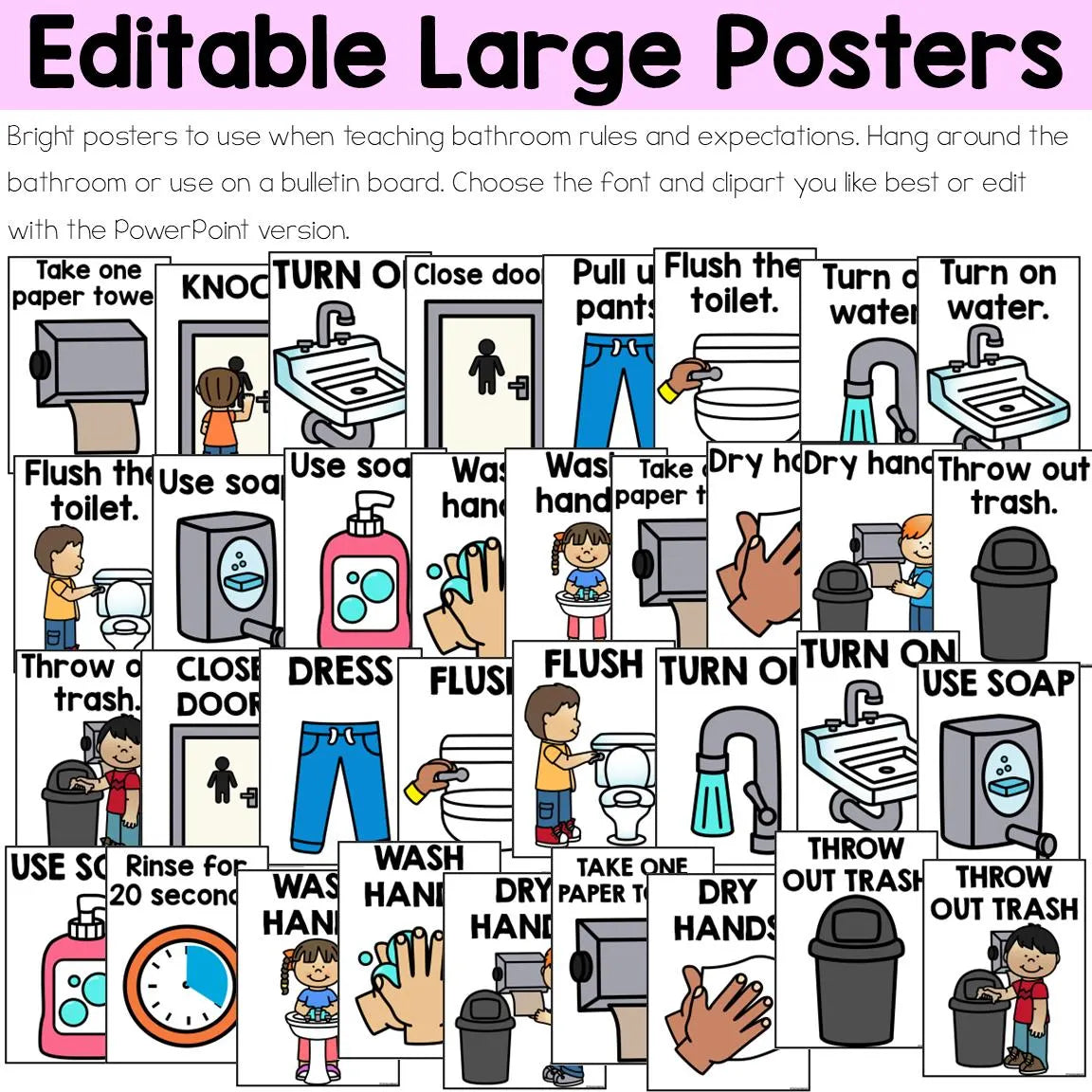 Preschool Classroom Rules Bundle | Posters, Mini Books & Behavior Expectations | Back to School Printables