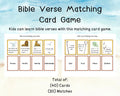Bible Verse Matching Card Game, Kids Bible Verses Activity, VBS Printables, Sunday School Bible Verse Learning, Kids Bible Games
