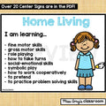 Editable Center Signs With Learning Objectives and Images | Preschool, Pre-K, Kindergarten, Daycare & Early Education Center Signs